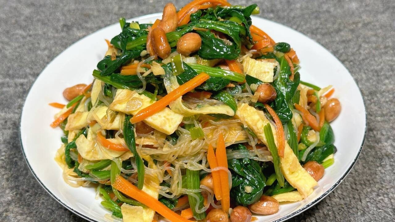 菠菜神仙吃法公開！零油煙做法，比大魚大肉還香，營養又解饞！#like #food #cooking  #美食教程