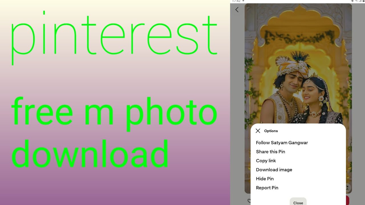 Pinterest se photo download kaise kare !!  Free m photo kaise banaye 