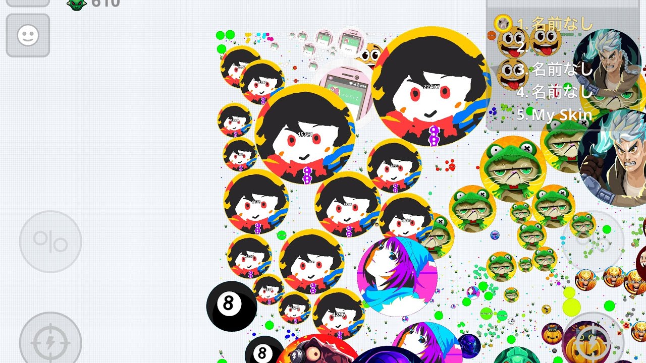 Одиночное сражение в Agario Mobile на переполненных серверах! Часть 8. Одиночная игра в Agario.