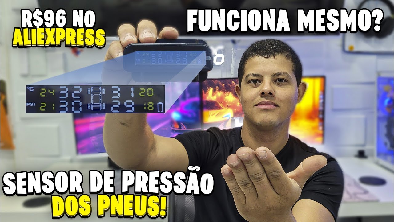 Sensor de Pressão dos Pneus TPMS  – Funciona Mesmo? (AliExpress)