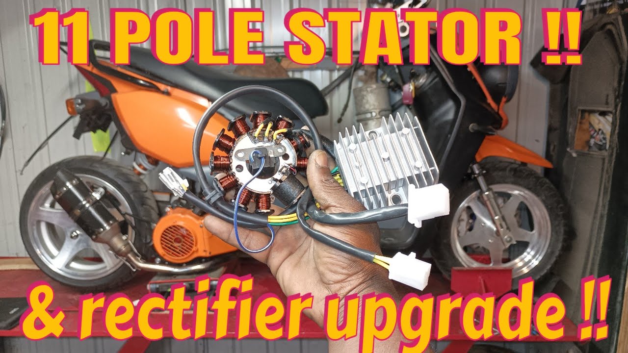 11 pole stator & rectifier / voltage ⚡️ regulator conversion
