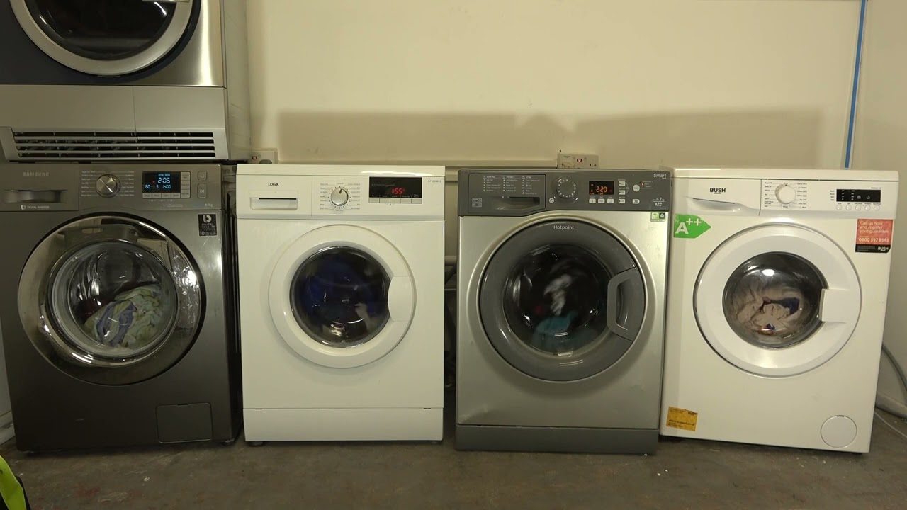 Wash Race - Samsung Ecobubble vs. Logik vs. Hotpoint Smart vs. Bush / Cotton 60'c