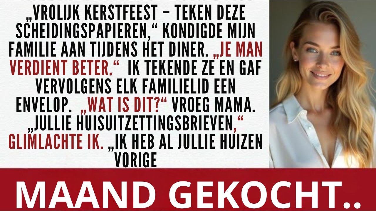 Met Kerst gaf mijn familie mij echtscheidingspapieren – ik gaf hen in plaats daarvan huisuitzetting
