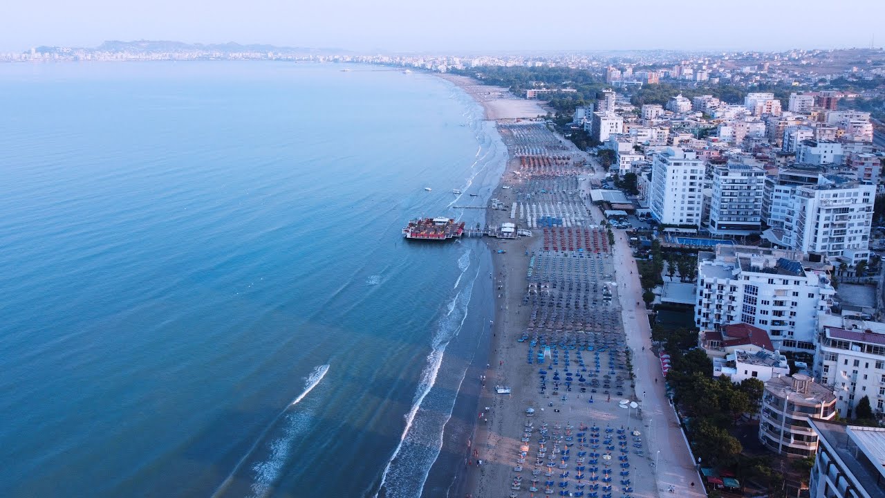 4k Durrës/Kavajë 🇦🇱 – Plazhi nga Shkëmbi i Kavajës deri në Mali i Robit dhe kthimi anës detit