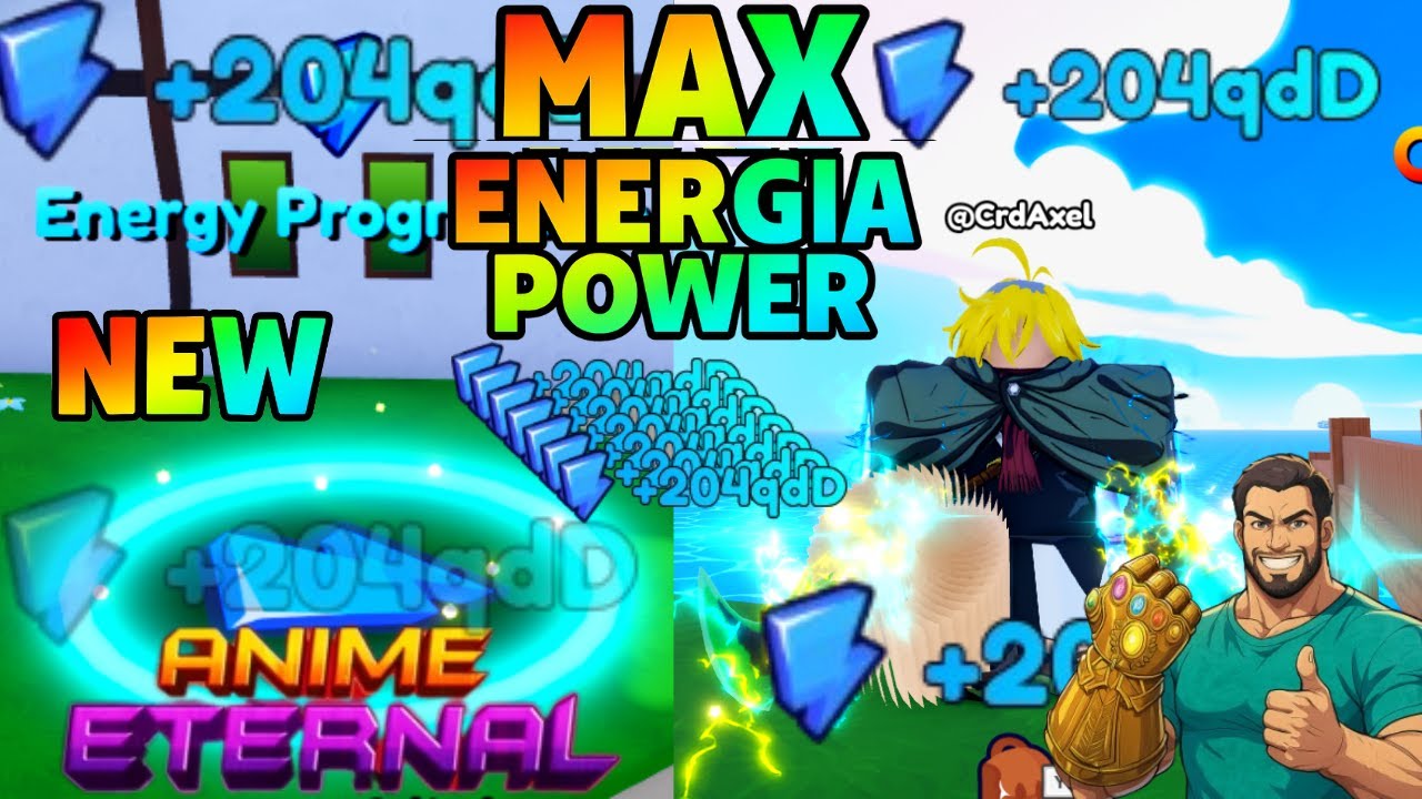 COMO PEGAR MUITA ENERGIA RAPIDO NO ANIME ETERNAL MAX ENERGIA #ROBLOX