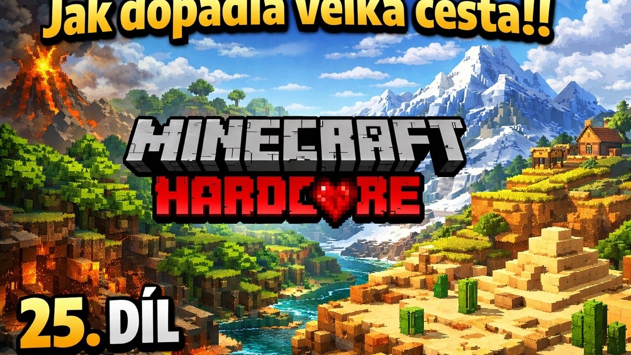 Velká cesta! Přesáhl jsem 5000 bloků?!/Minecraft Hardcore 25.Díl