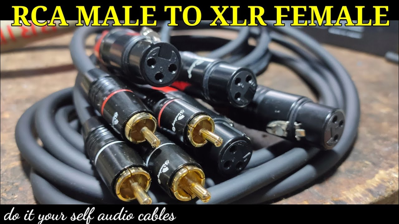 RCA MALE TO XLR FEMALE || AUDIO CABLES , AUDIO CONNECTORS