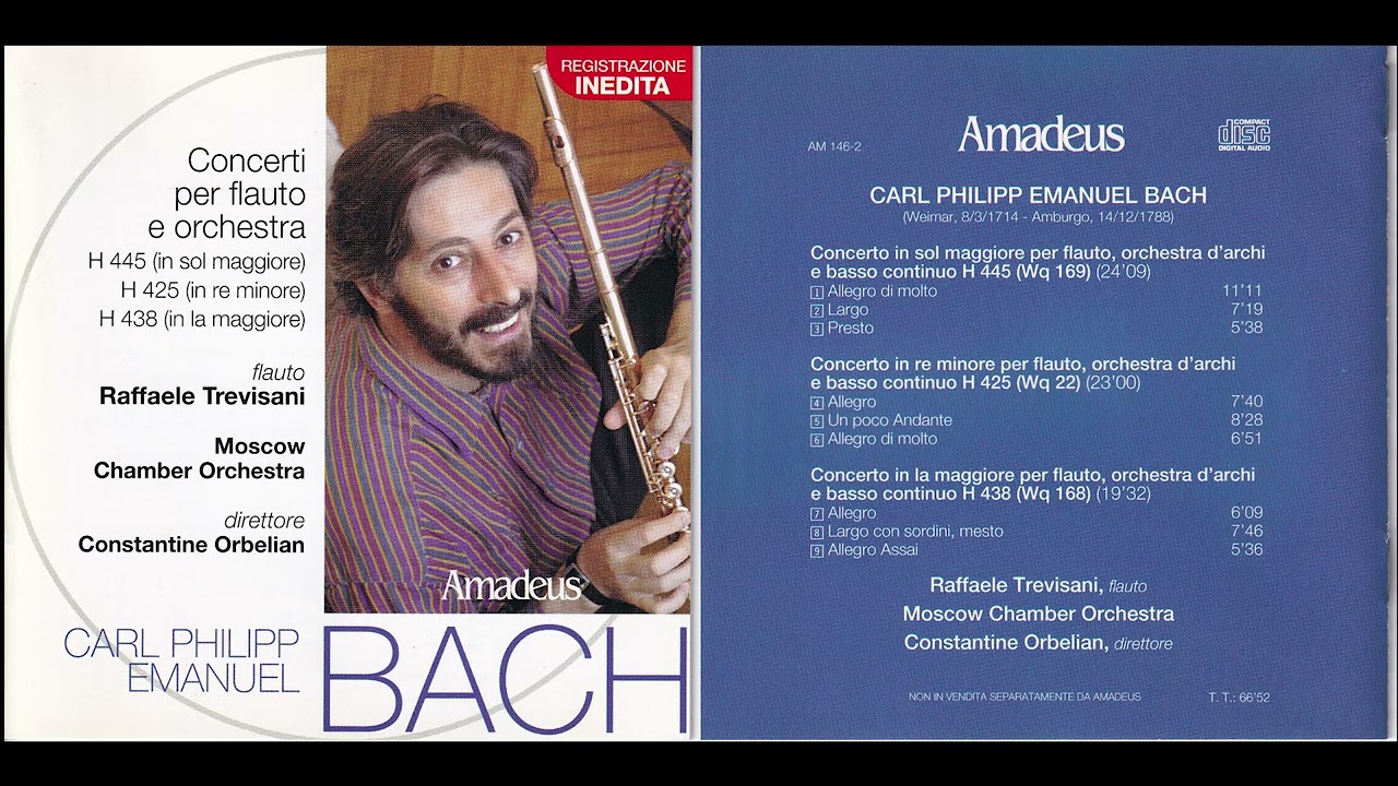 C.P.E. Bach, Concerti per flauto e Orchestra (R. Trevisani)