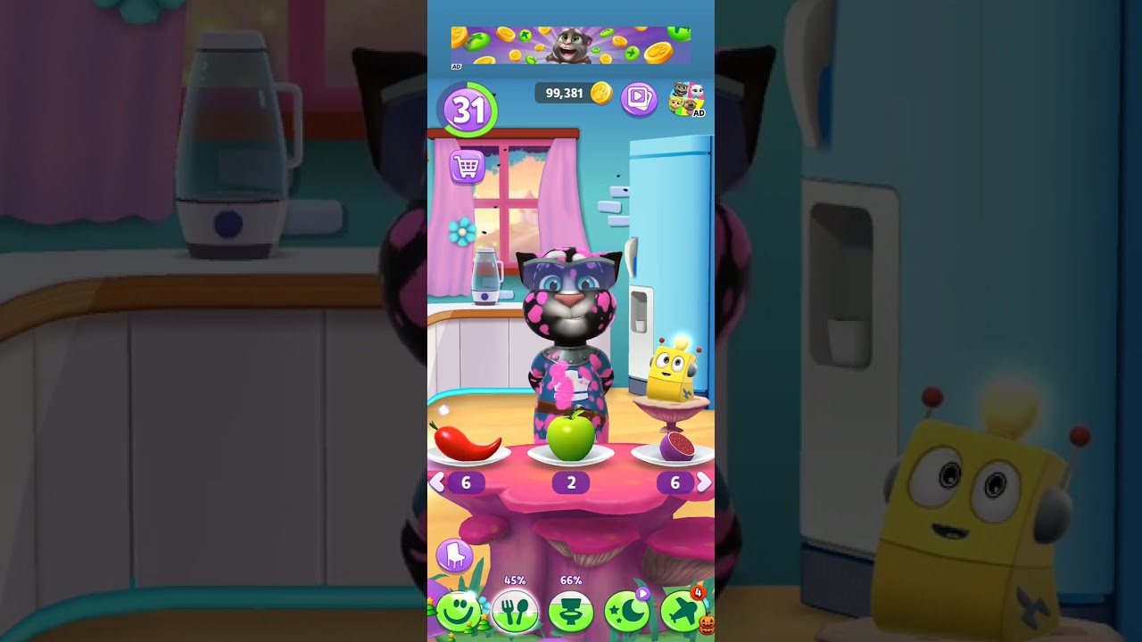 Tom wants to attend washroom😻😻🐈‍⬛#talkingtom2 #youtubevideos#gaming 