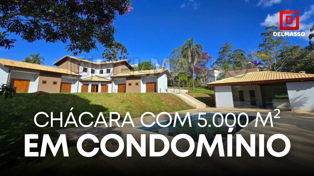 Bela chácara com 5.000 m² em condomínio fechado de alto padrão em Ibiúna-SP!