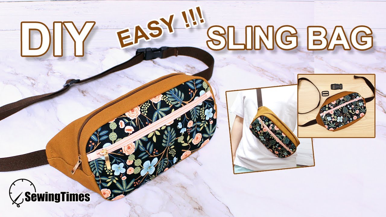 Как сшить слинг сумка | легко шить сумка через плечо | DIY crossbody sling bag [sewingtimes]
