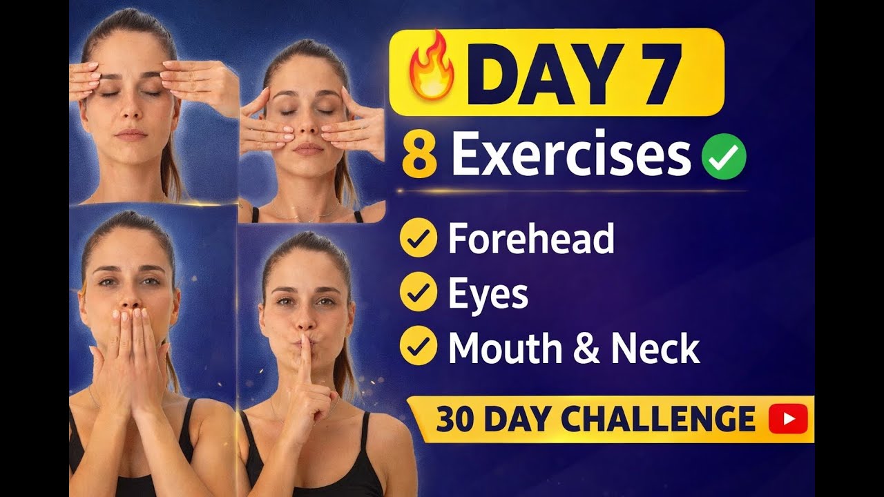 Chehre Ki Jhuriyaan Khatam! 🔥 Day 7 Face Yoga #faceyoga #fitandglow #ytviral #wrinklefree #lips