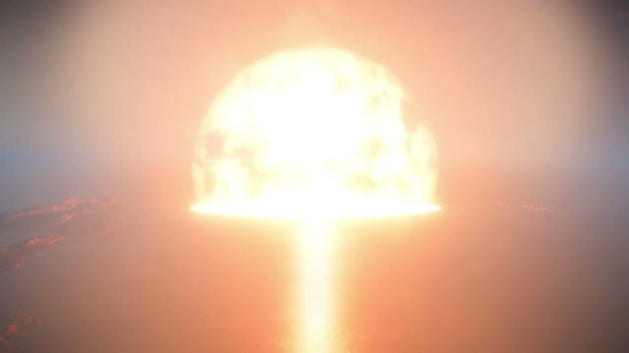 Tsar Bomba in the game Nuclear Option (from a bird's-eye view)