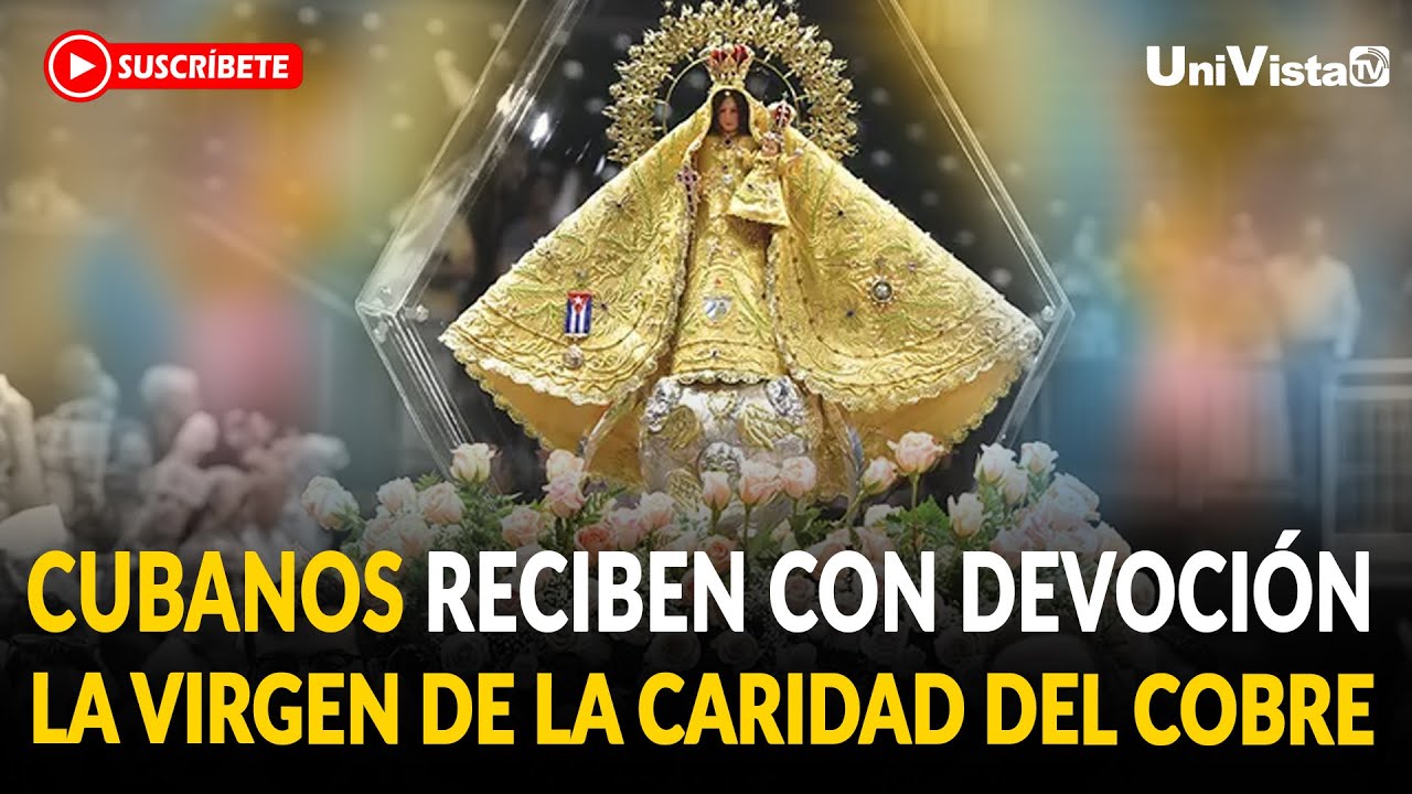 Cubanos reciben con devoción a la Virgen de la Caridad del Cobre en Miami