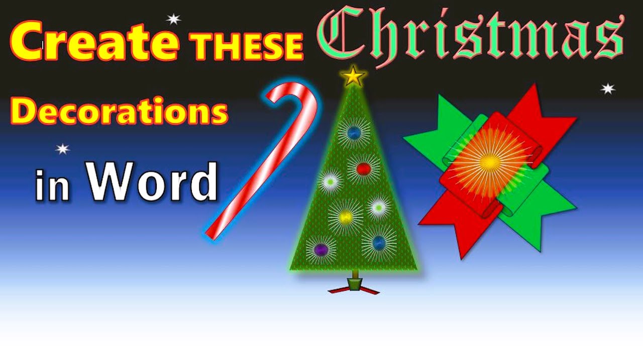 Draw Christmas Decorations in Microsoft Word | Office Shapes Tutorial