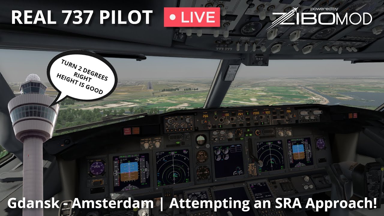 Real 737 Pilot LIVE | ZIBO MOD 737 | Attempting to fly a Surveillance Radar Approach!