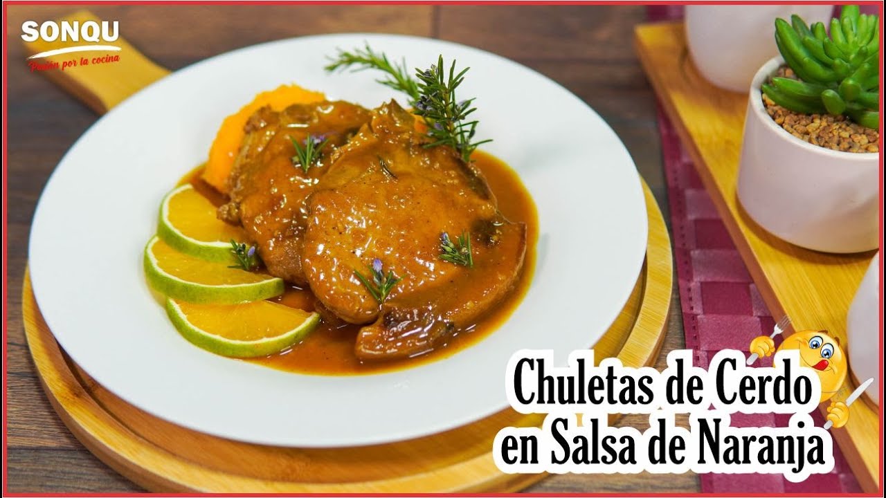 PREPARAMOS CHULETA DE CERDO EN SALSA DE NARANJA I COMIDA PERUANA