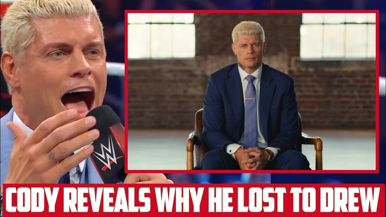 BREAKING 🚨 CODY RHODES FINALLY SPEAKS OUT WHY HE LOST HIS TITLE TO DREW MCINTYRE.