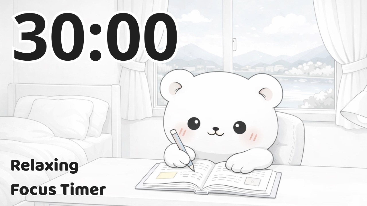 30 Minute Focus Timer for Deep Work, Studying, Reading, and Getting Things Done Fast