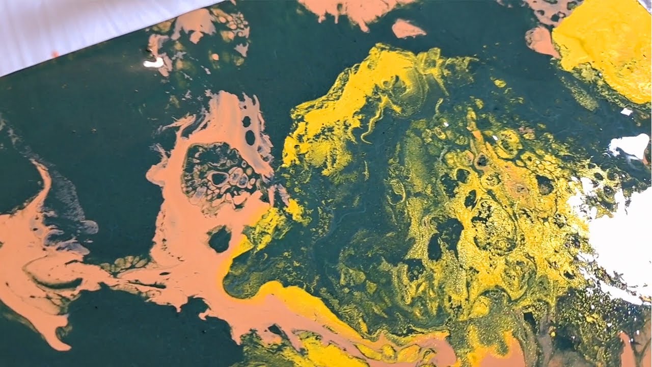 سكب اكريليك وشرح مفصل عن مشكلة الالوان