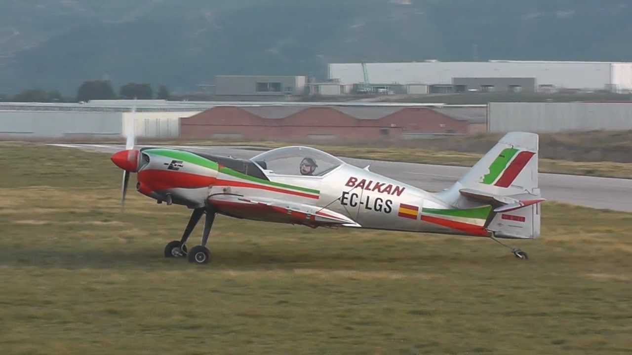 Zlin Z-50LS EC-LGS Javier Guevara Takeoff, Aerobatic Training and Landing