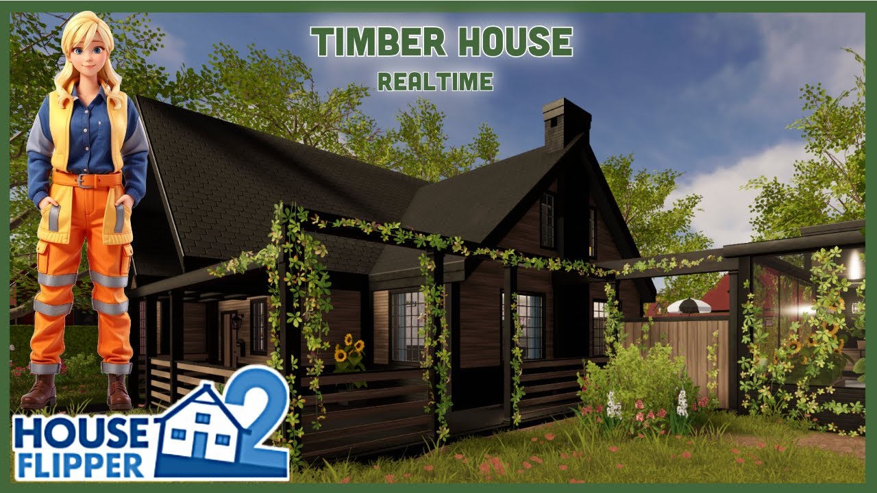 Timber House Full Build and Tour, Realtime, House Flipper 2