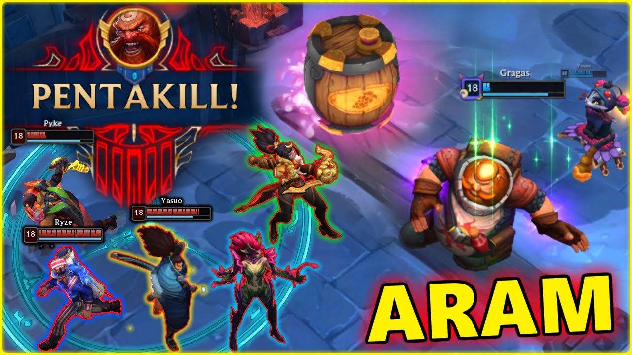 ARAM Best LOL PENTAKILL Moments 2022 #14 (Gragas, 1v5, Ryze, Zoe, Veigar, Neeko..)