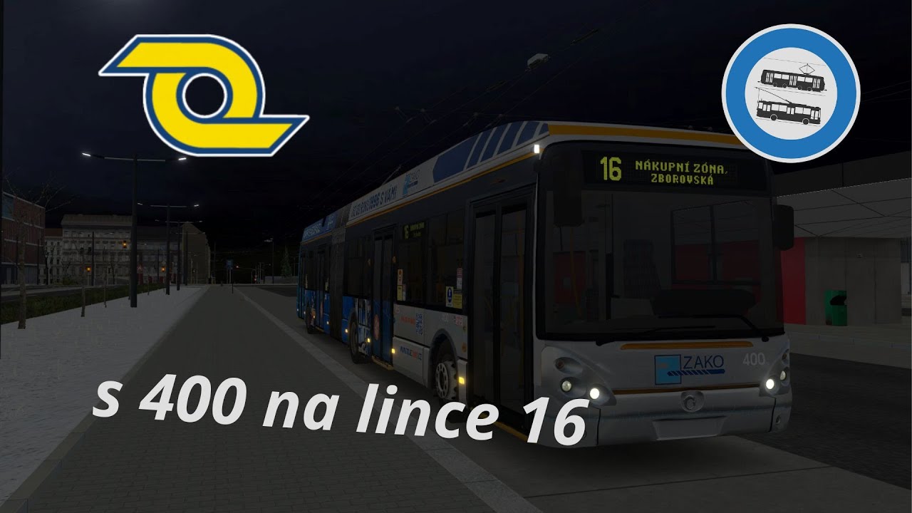 🚎 Simt Simulator MHD | Trolejbus DSZO 400 (CVR Zako Turčín) na lince 16