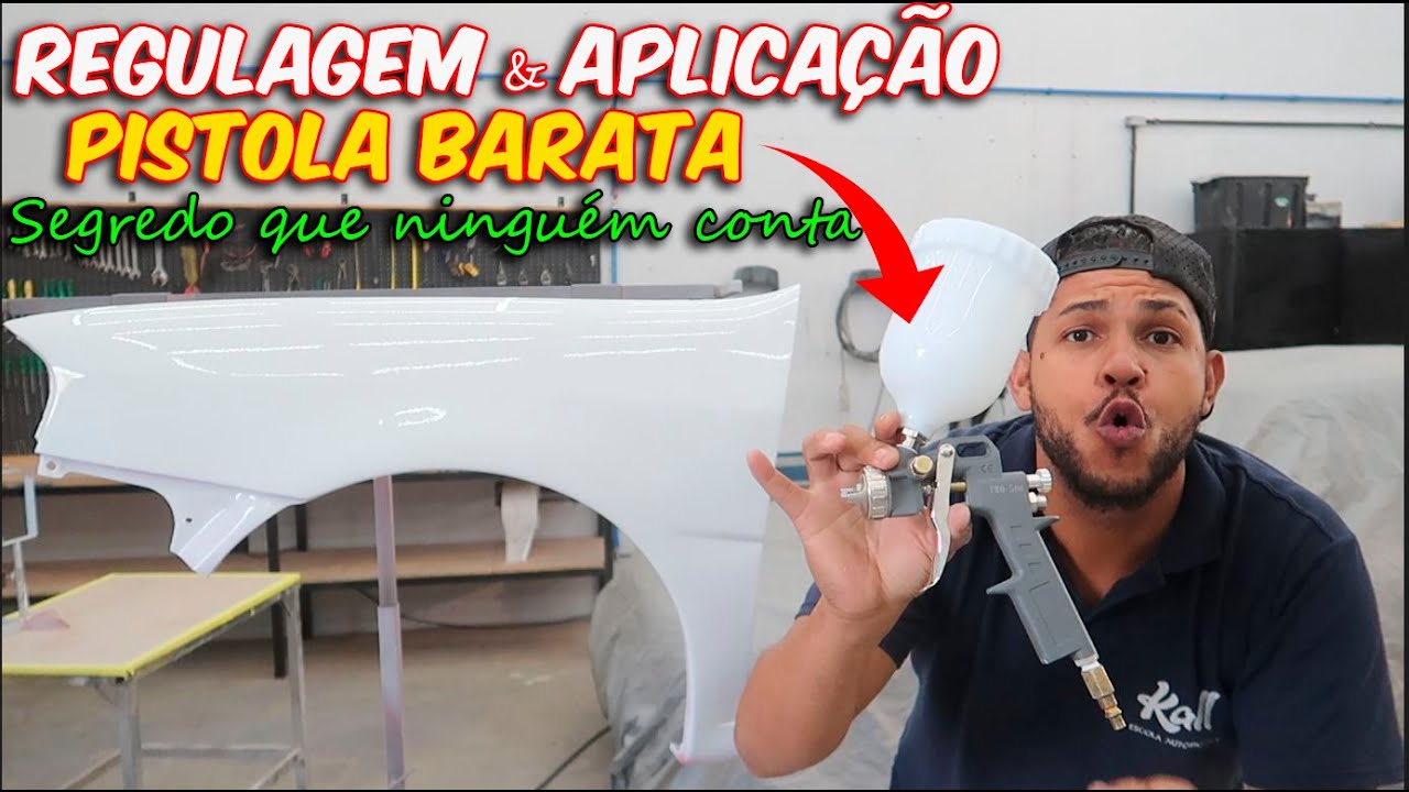 REGULAGEM E FORMA DE APLICAÇÃO PISTOLA DE PINTURA BARATA - SEGREDO QUE NINGUÉM CONTA!
