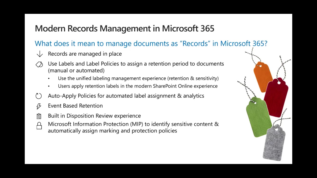 End to End Records Management in Microsoft 365   Antonio Maio