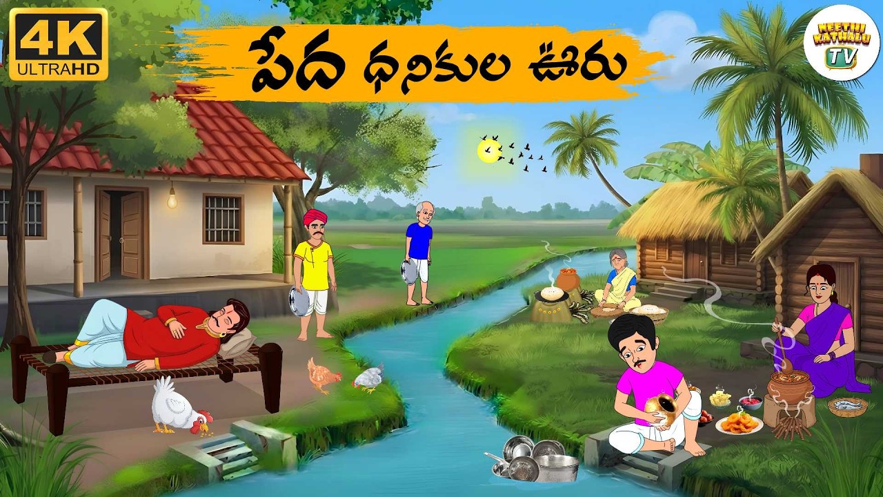 Telugu Stories - పేద ధనికుల ఊరు  - Neethi Kathalu Tv Episode - 341 | Moral Stories Telugu
