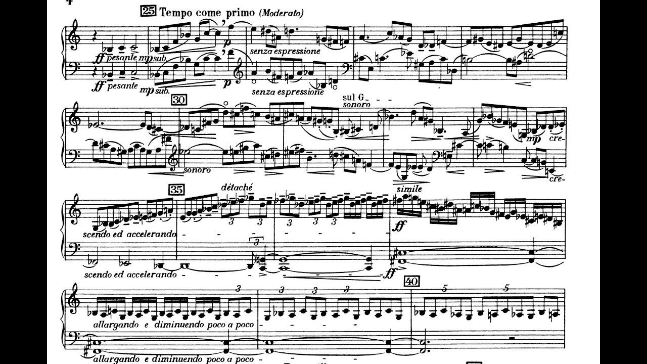 Erwin Schulhoff - Duo for Violin and 'Cello (1925) [Score-Video]