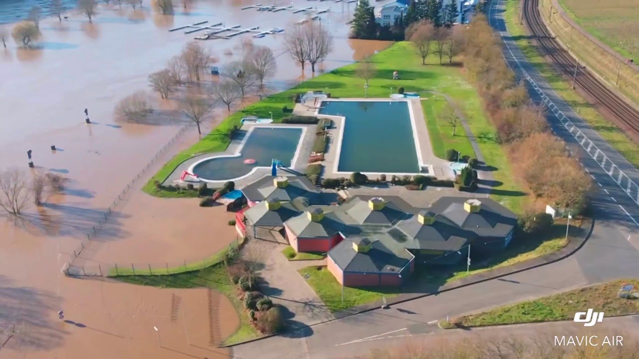Ferieninsel Winningen Hochwasser Mosel 5.2.2020