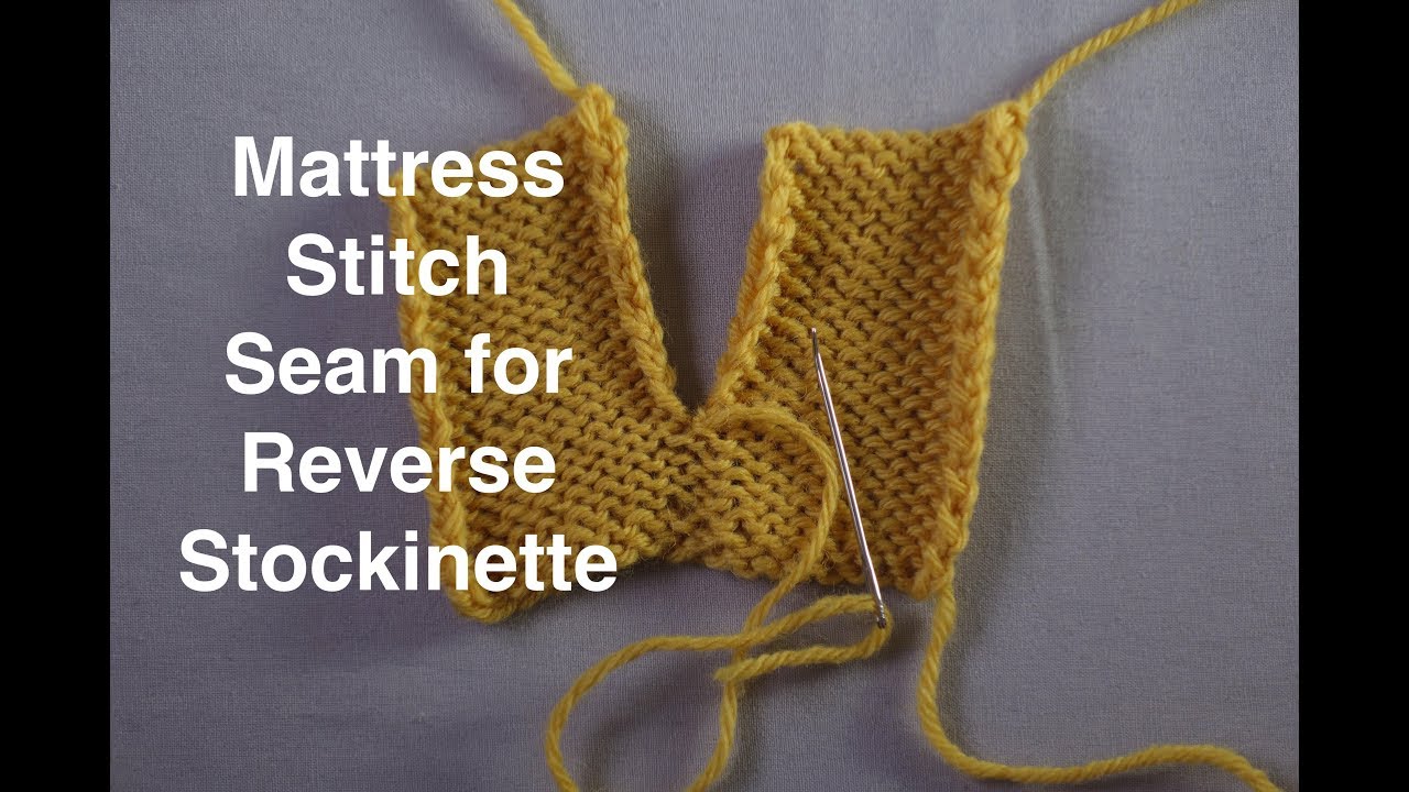 Seaming Reverse Stockinette (purl side) Using Mattress Stitch // Technique Tuesday