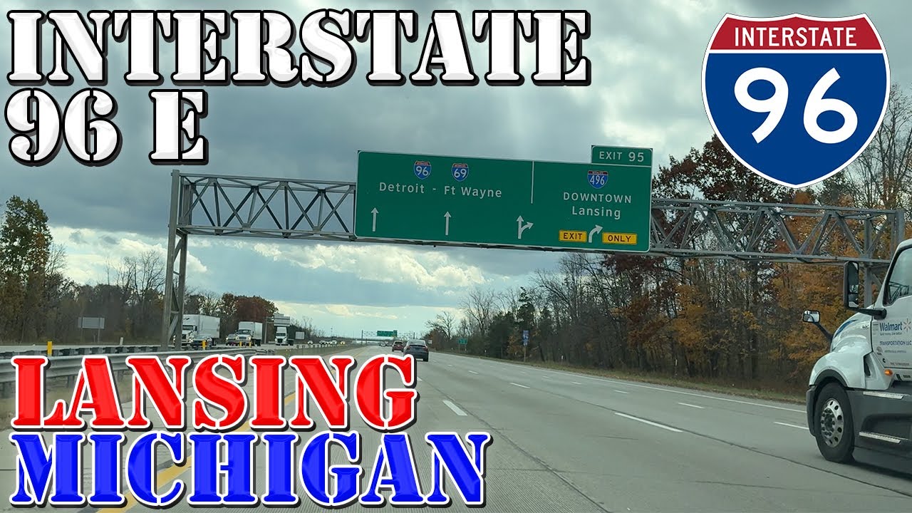 I-96 East - Lansing - Michigan - 4K Highway Drive