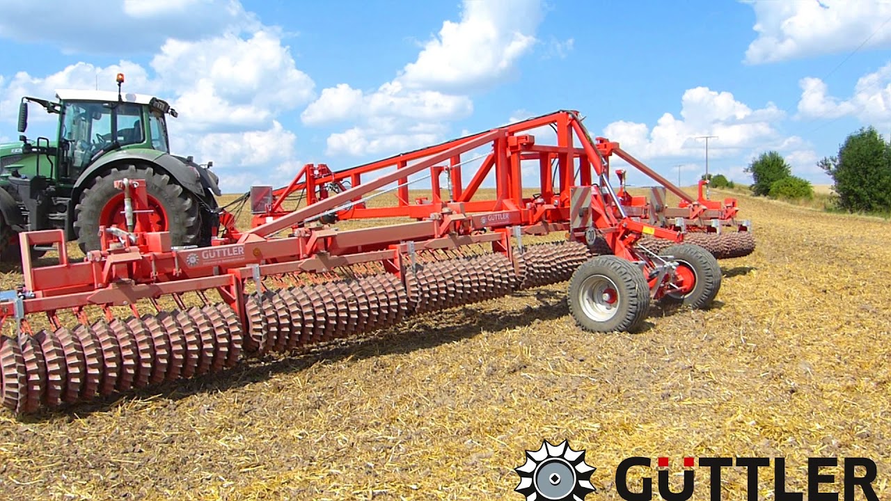 Rouleau Guttler grande largeur Master et Magnum 12m40, effet pied mouton au semis, chaume et colza