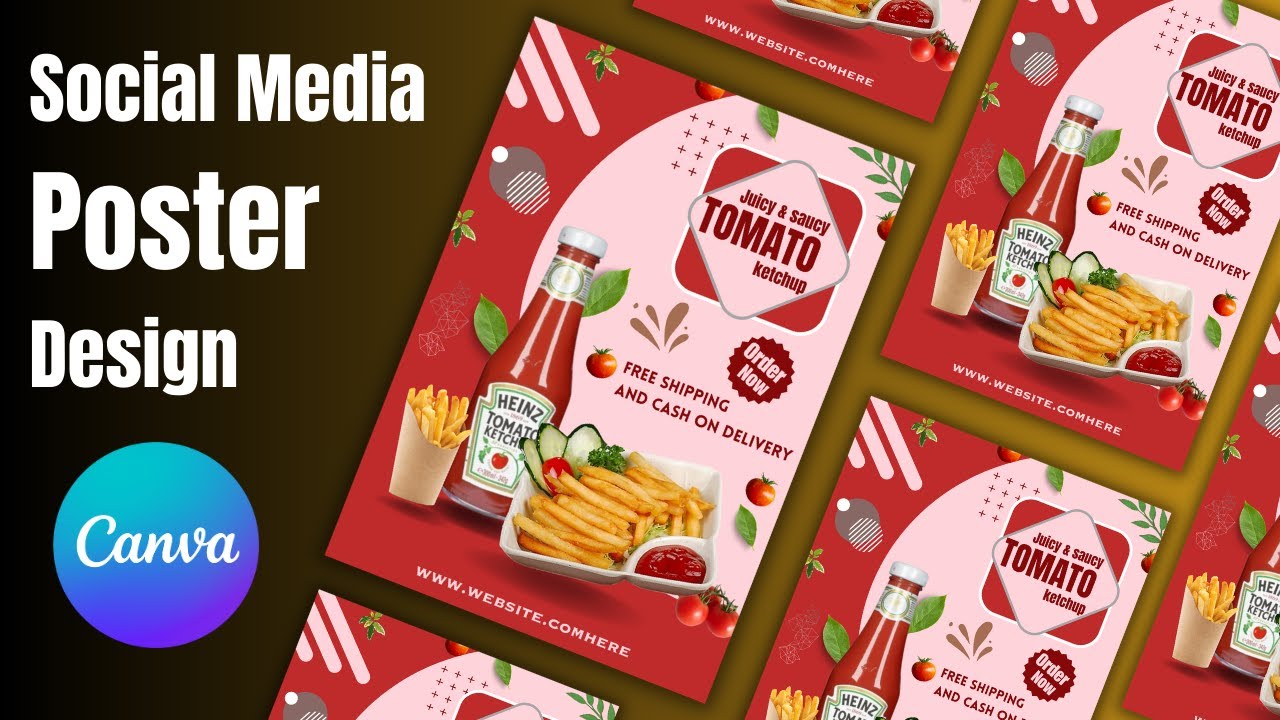 How to create social media poster design in canva | canva tutorial | FSA Creator21