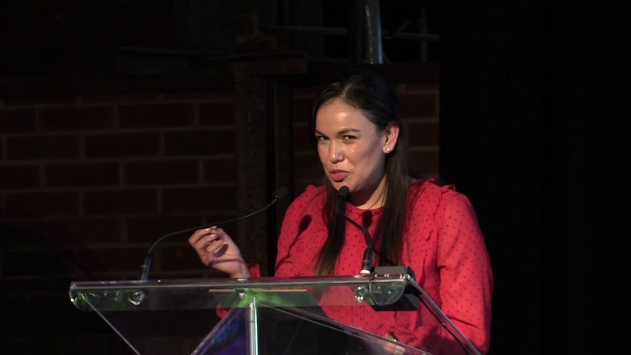 Lisa Charleyboy on stage at The Walrus Talks the Future