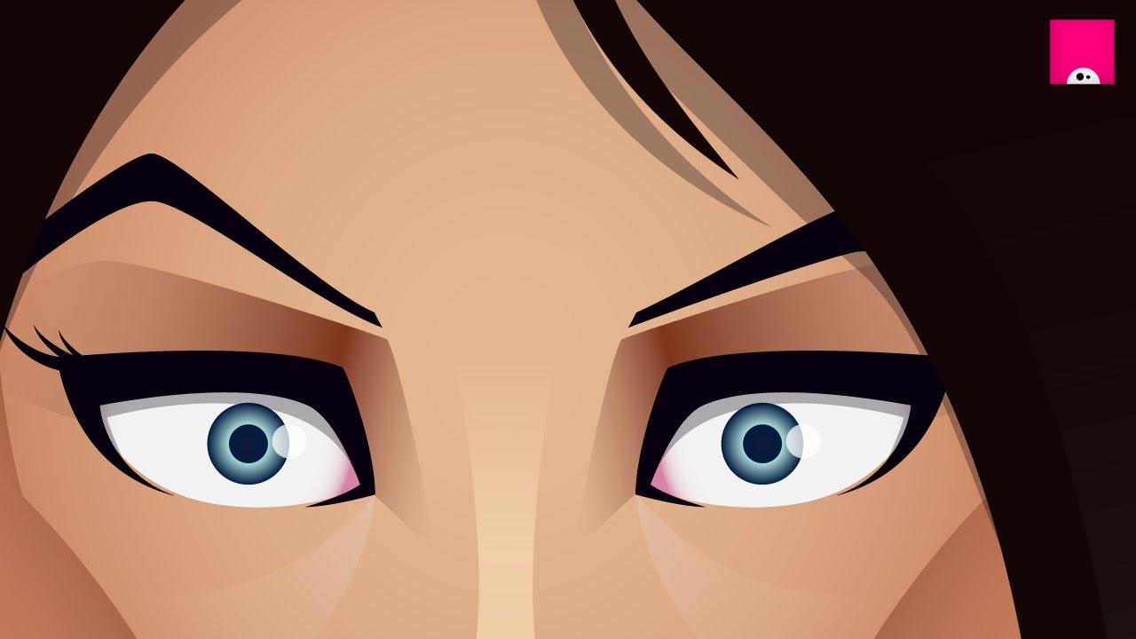 Adobe Illustrator Timelapse - girl part 1 of 2 - face