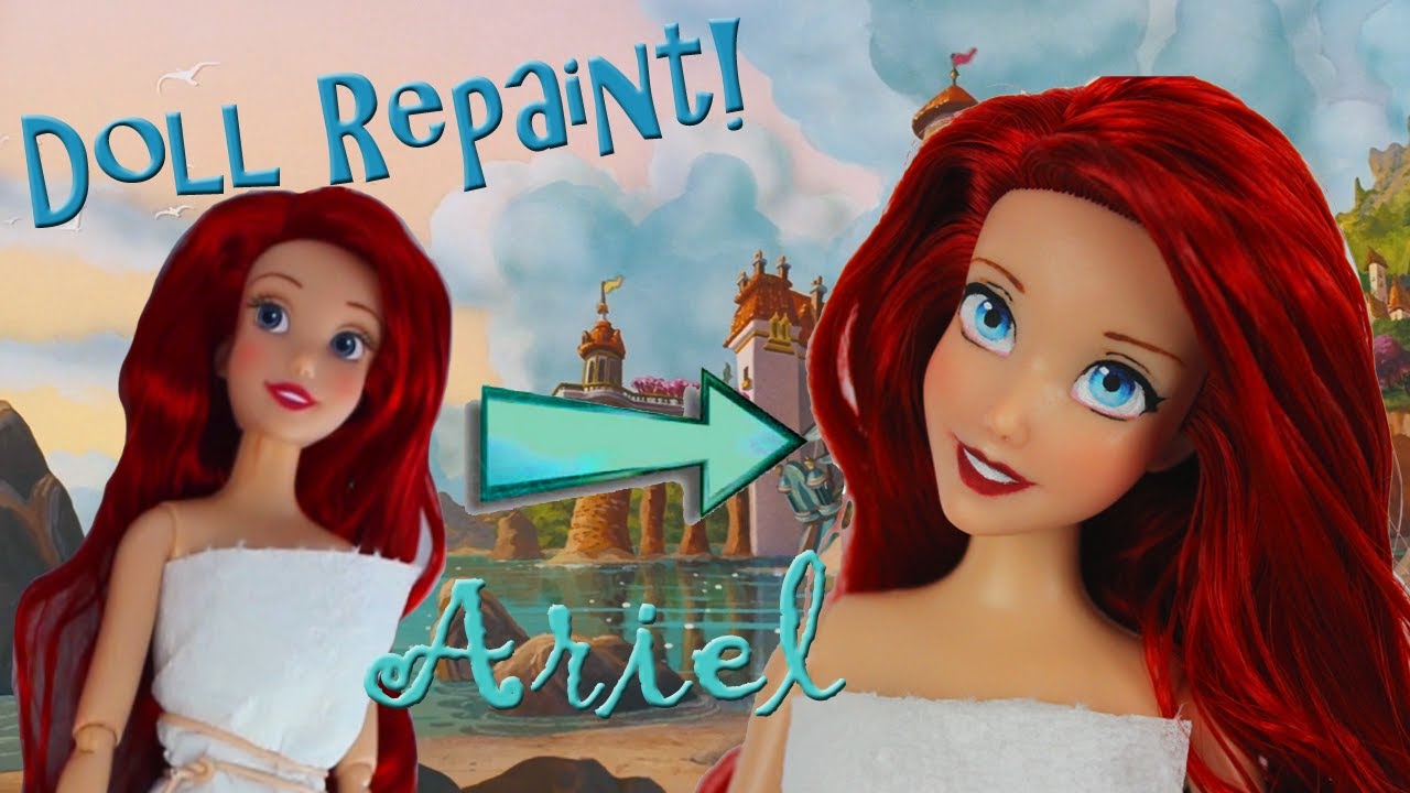 Doll Repaint!  Disney Classic Ariel OOAK Custom