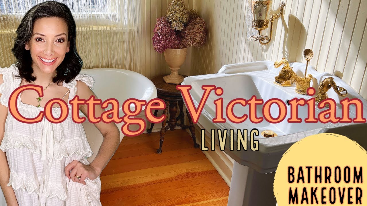 Cottage Victorian Makeover - Modern Bathroom Decorating - Thrifted & Antique Decor