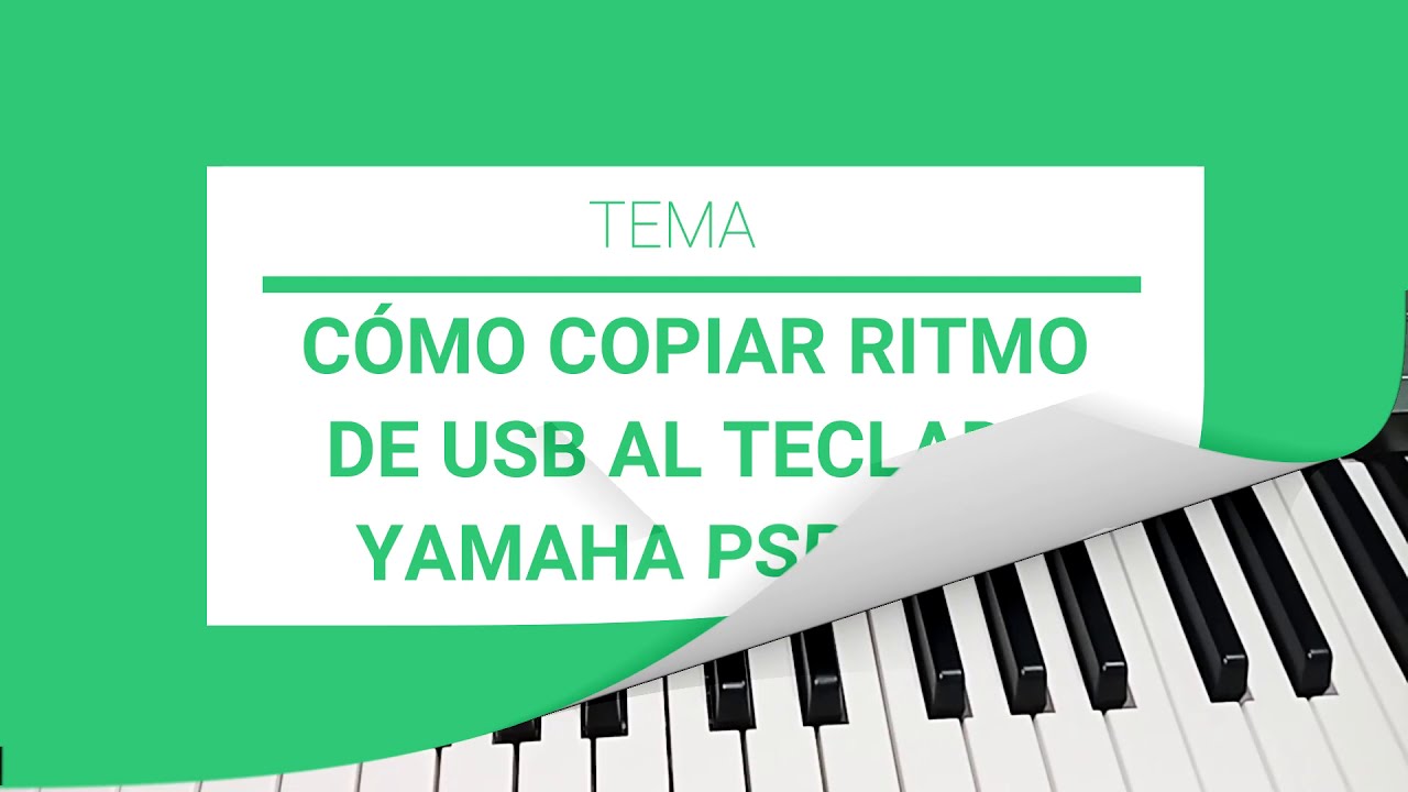 CÓMO PASAR RITMOS DE USB AL TECLADO