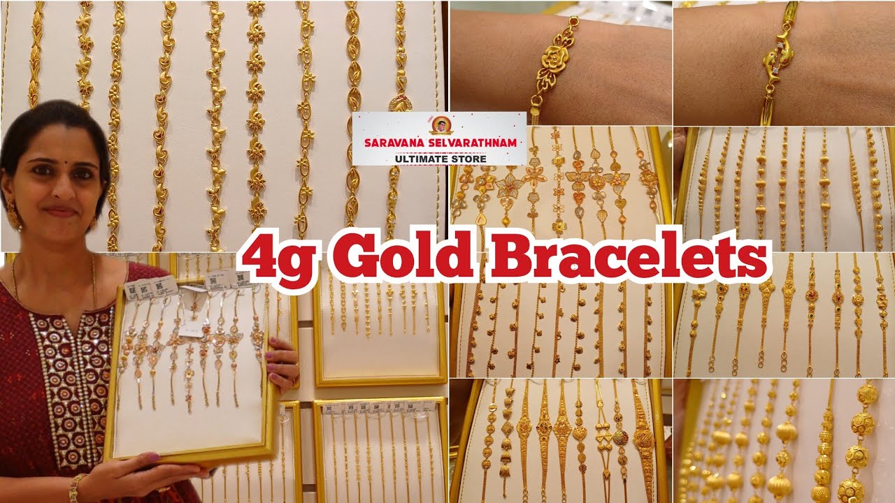 4g Dailywear Gold Bracelets| Lot of Office wear, College wear cute Bracelets| Saravana Selvarathnam