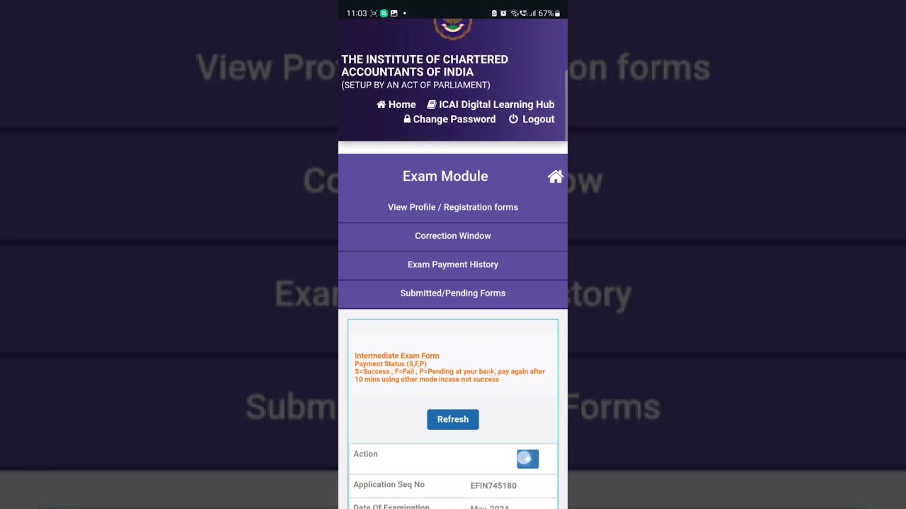 how to download admit card may24 Ca inter #ca #may24 #admit card