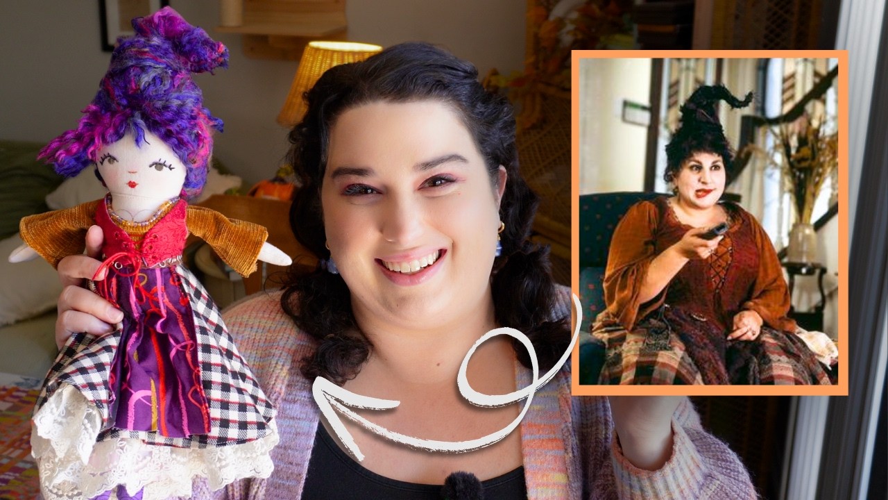 I Made a Mary Sanderson Doll from Scratch | a Cozy, Chaotic Halloween Craft