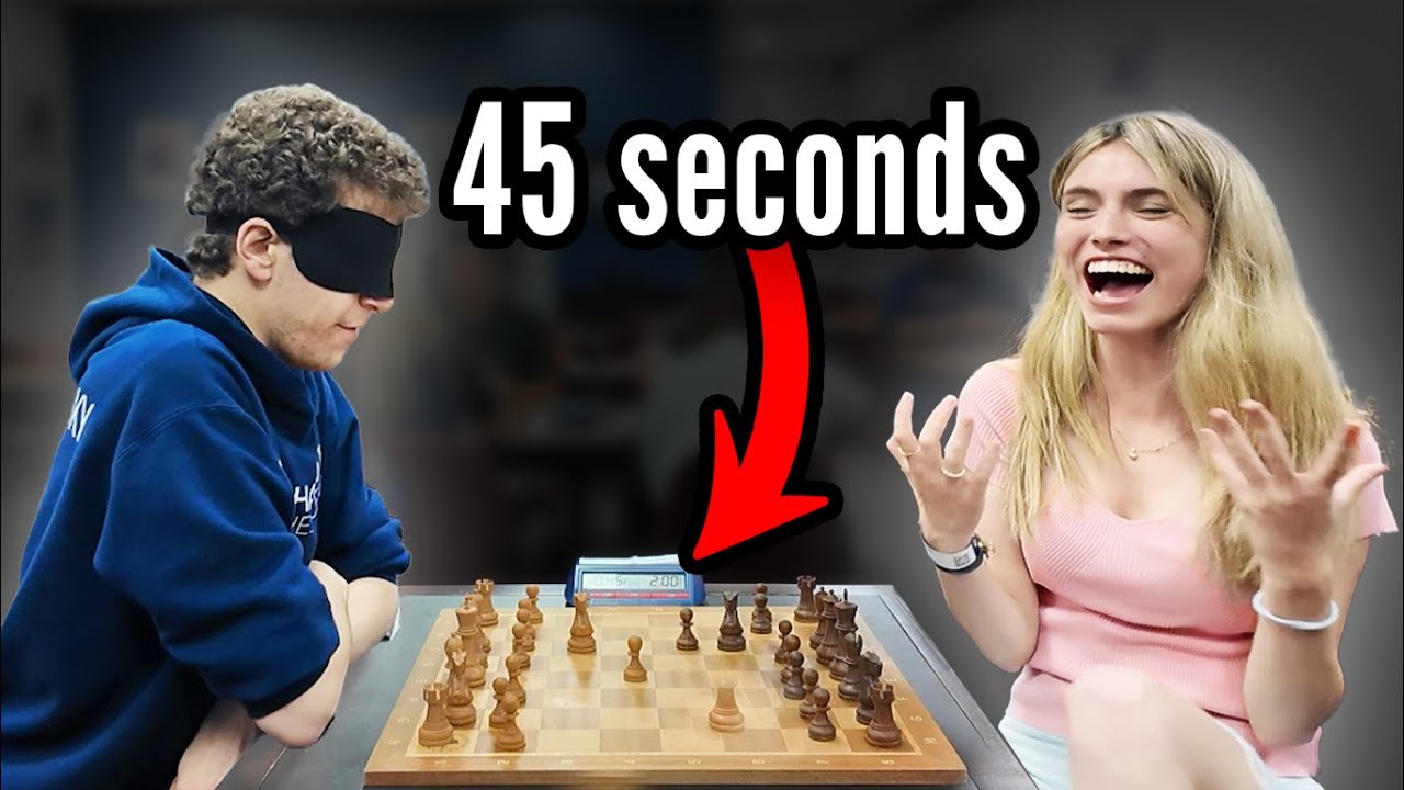 GM Daniel Naroditsky CHECKMATES Me in 45 Seconds Blindfolded...