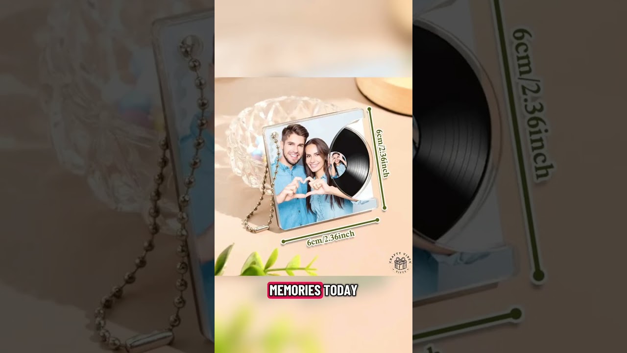 Mini Vinyl Record Keychain &ndash; Personalized Music Keepsake