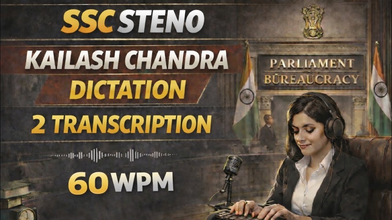 Steno Dictation | 60 WPM | Kailash Chandra | Magazine 1 | Transcription 2