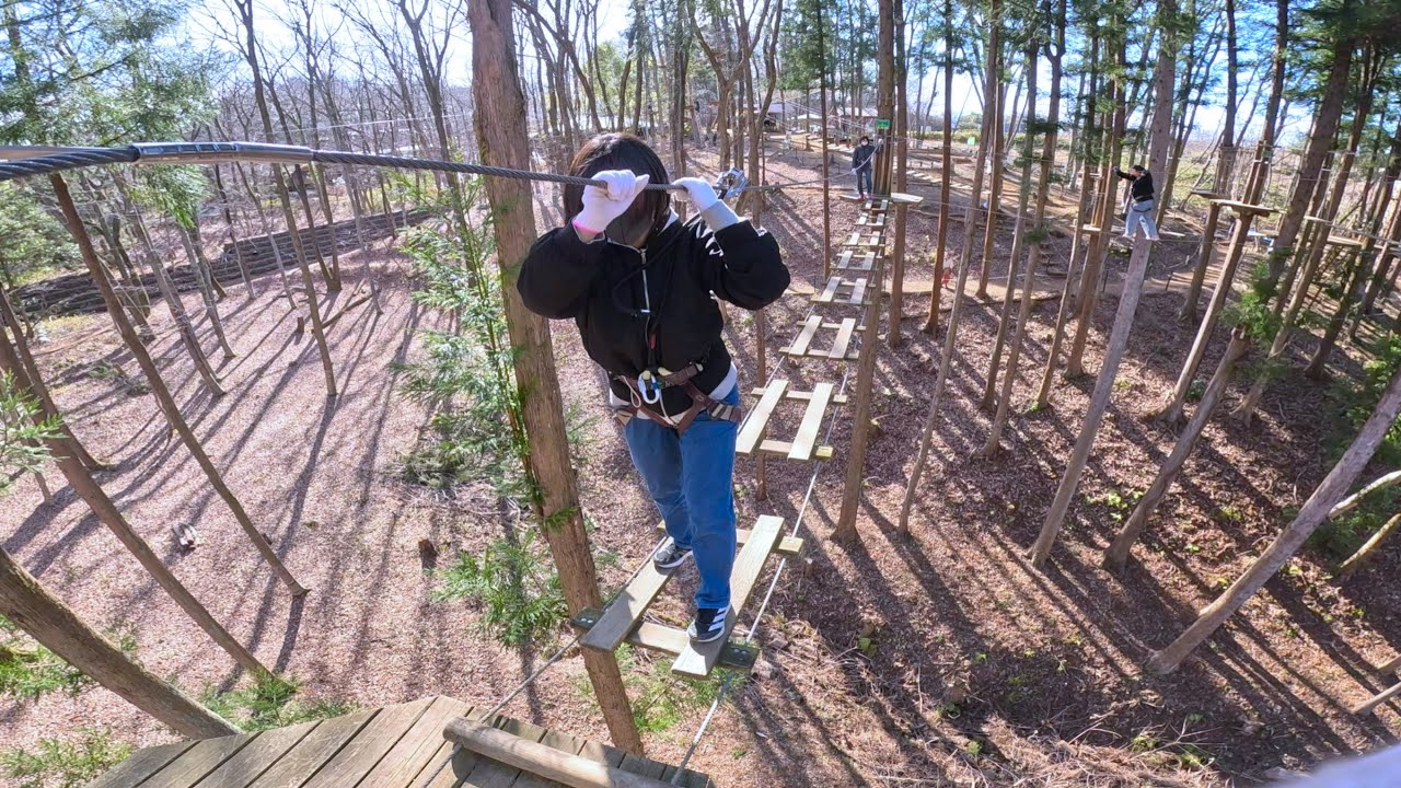 フォレストアドベンチャー秩父　2024.Mar Forest Adventure Chichibu 家族でアスレチック ジップスライド