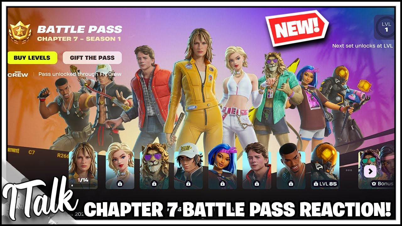 РЕАКЦИЯ НА БОЕВОЙ ПРОПУСК 7 ГЛАВЫ FORTNITE!